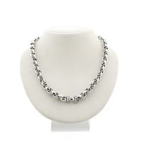 White gold jasseron link necklace