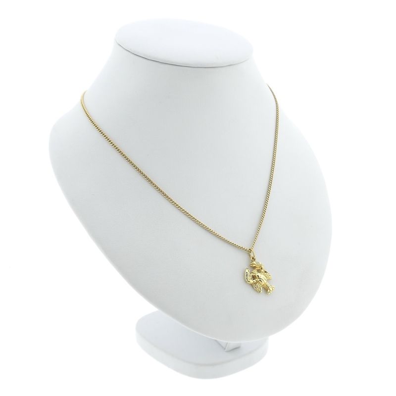 Image 4 of Gold zodiac sign pendant; Cancer