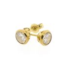 Image 4 of Gold stud earrings with zirconia