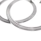 Image 2 of Silver flat earrings with pattern | Ø 36 mm