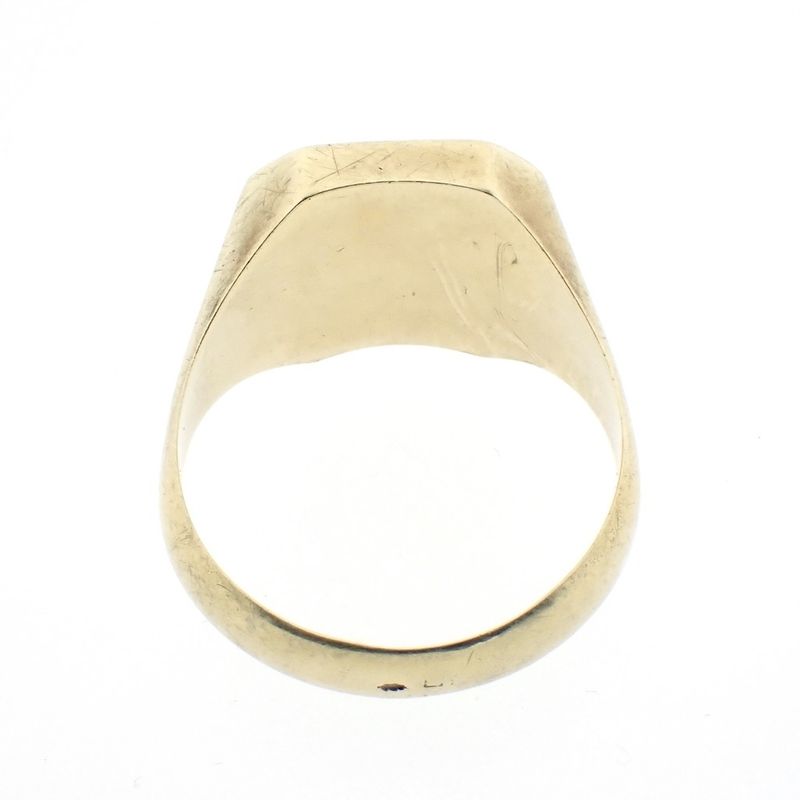 Image 7 of Large gold men's signet ring with onyx