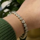 Image 6 of Gold tennis bracelet with diamonds; 4.86 ct.