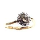Image 2 of Antique gold ring with rose-cut diamond; 0.30 ct.