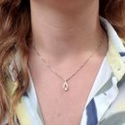 Image 2 of Gold pendant with diamond | 0.06 ct.