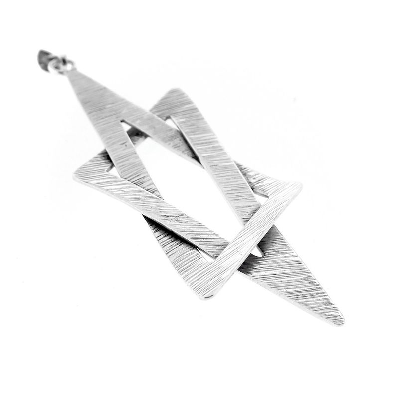 Image 3 of Silver abstract pendant | Star of David