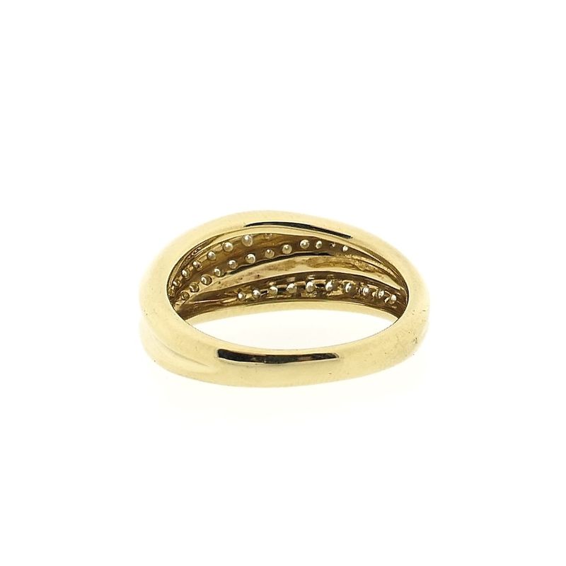 Image 4 of Gold pavé ring with diamonds; approx. 0.38 ct.