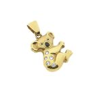 Image 8 of Gold pendant of a koala with enamel and zirconia