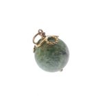 Image 3 of Golden ball pendant with jade