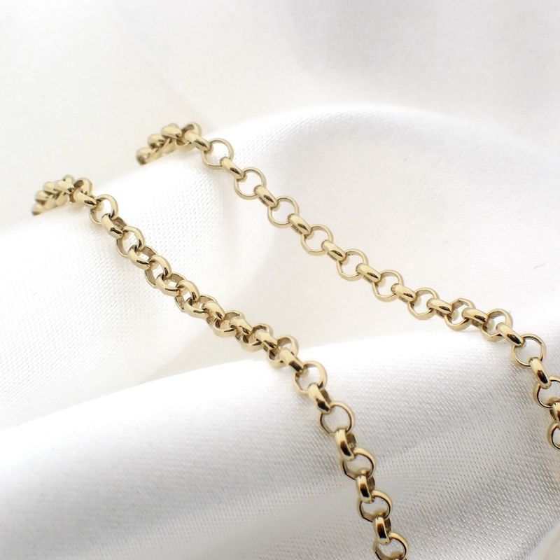 Image 2 of Gold jasseron link chain | 54.5 cm