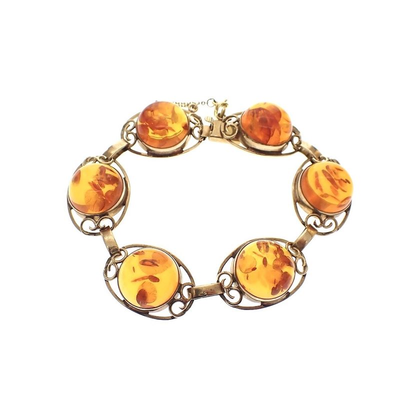 Image 1 of 8 carat bracelet with amber