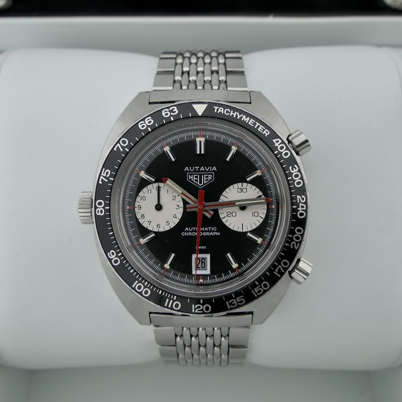 Image 17 of Heuer Autavia 1163; Vintage chronograph men's watch