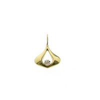 Golden fantasy pendant with diamond | 0.01 ct.