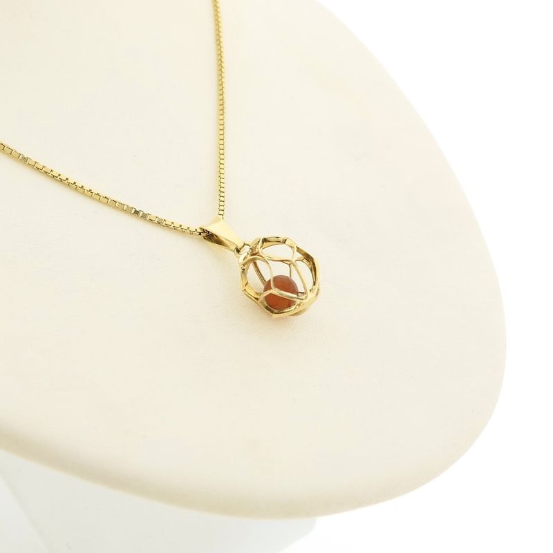 Image 5 of Gold pendant with carnelian