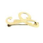 Image 10 of Gold letter brooch; letter S
