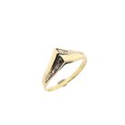 Image 1 of Gold V-shaped ring with diamond | 0.01 ct.