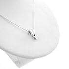 Image 6 of Silver crossover pendant with colored zirconia; Zinzi