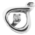 Image 8 of White gold minimalist pendant with diamond; 0.015 ct.