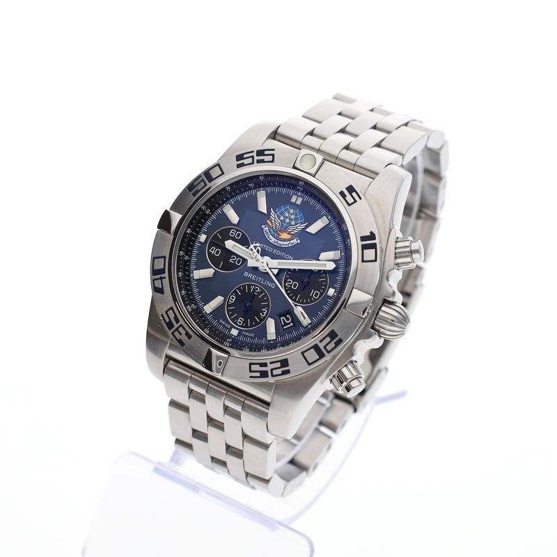 Image 2 of Breitling Chronomat 44 'Blue Impulse' Limited Edition AB01107E; Chronograph men's watch