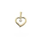 Image 1 of Gold pendant of a heart with zirconia