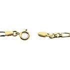 Image 5 of Two-tone gold Figaro link bracelet; 20 cm