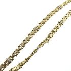 Image 7 of Two-tone gold flat king chain; Exclusive | 64 cm