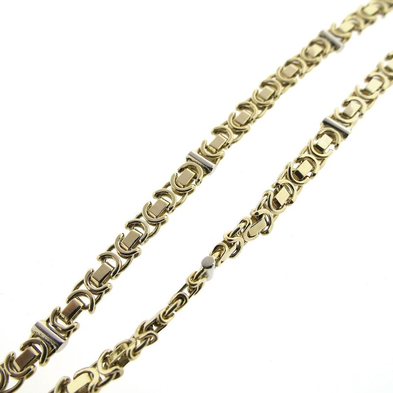 Image 7 of Two-tone gold flat king chain; Exclusive | 64 cm