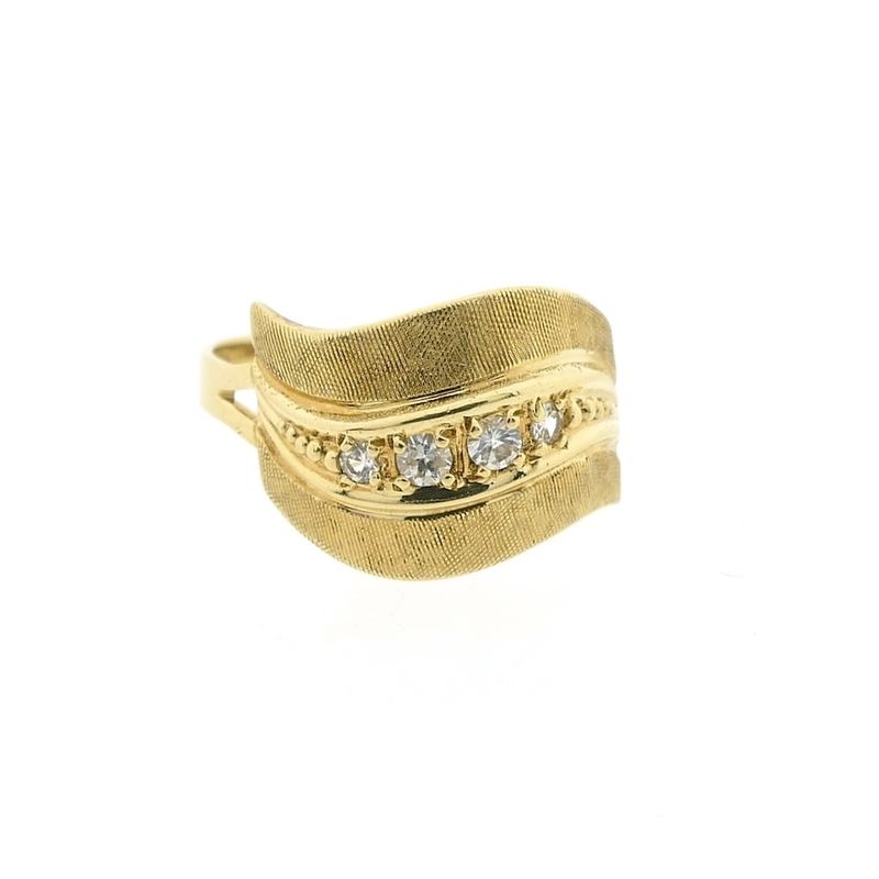 Image 3 of Gold ring with zirconia