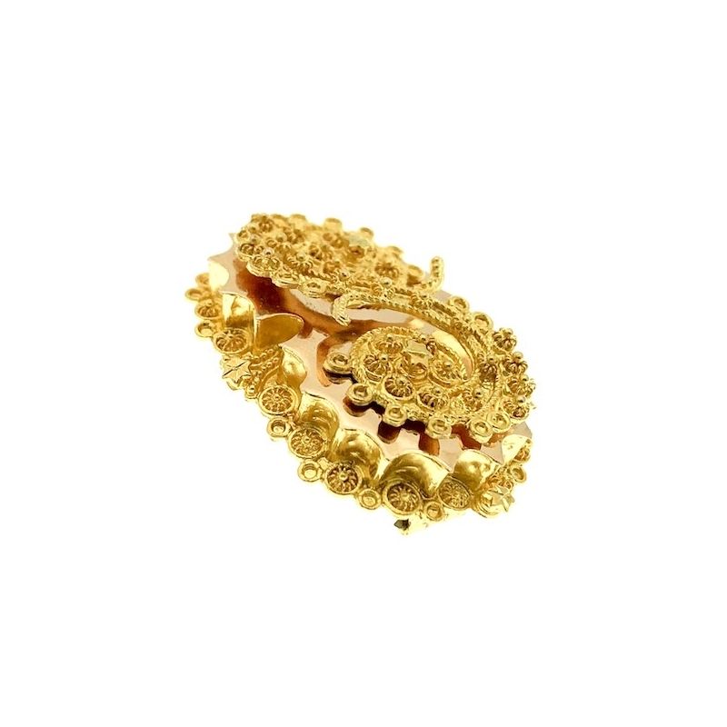 Image 3 of Antique gold brooch, cap bell