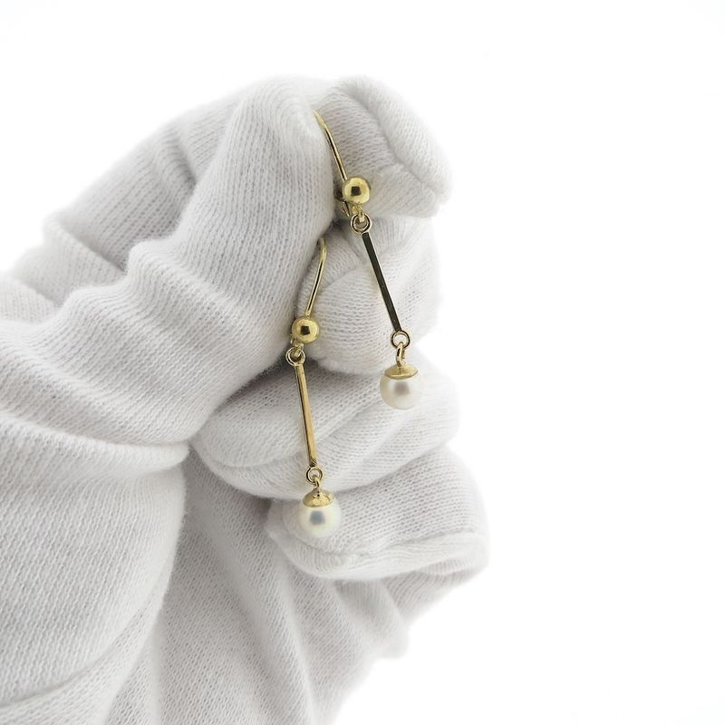 Image 7 of Gold earrings with pearl