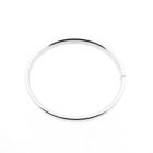 Image 3 of Silver Slave Bracelet with Pattern; Size S/M