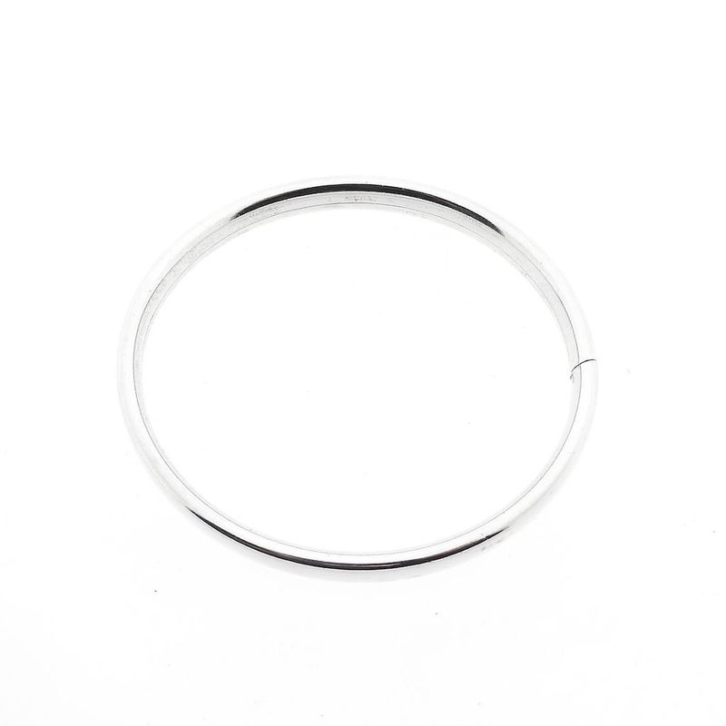 Image 3 of Silver Slave Bracelet with Pattern; Size S/M