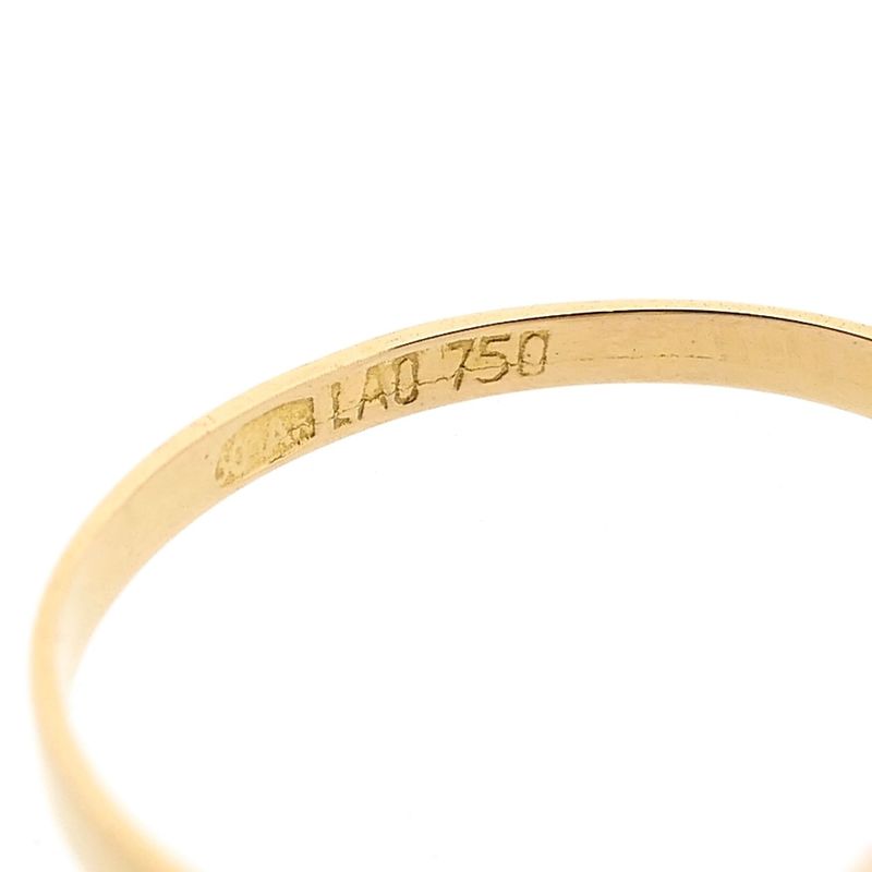 Afbeelding 8 van 18 Krt. antiek gouden ring met bloedkoraal