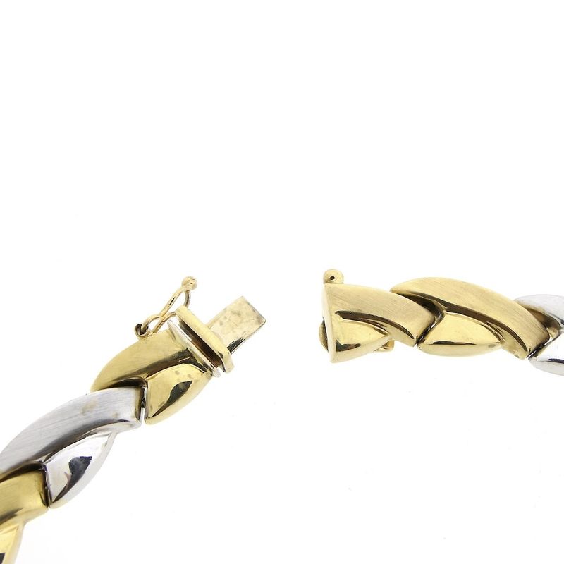 Image 6 of Two-tone gold fantasy link necklace