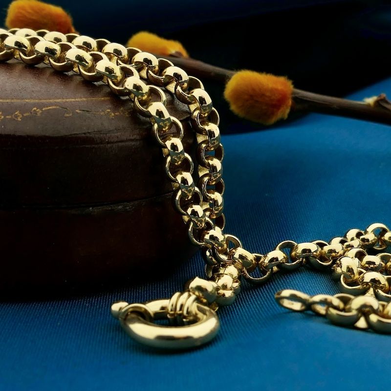 Image 2 of Gold jasseron link necklace | 45.5 cm