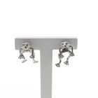 Image 1 of Silver frog stud earrings