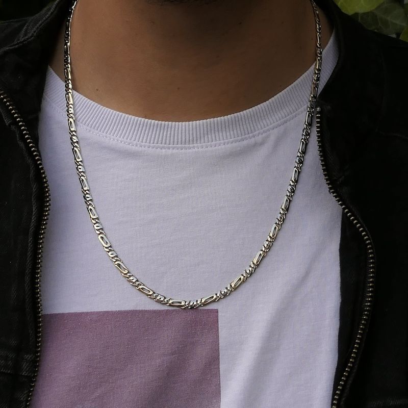 Image 10 of Two-tone gold fantasy link chain | 61.5 cm