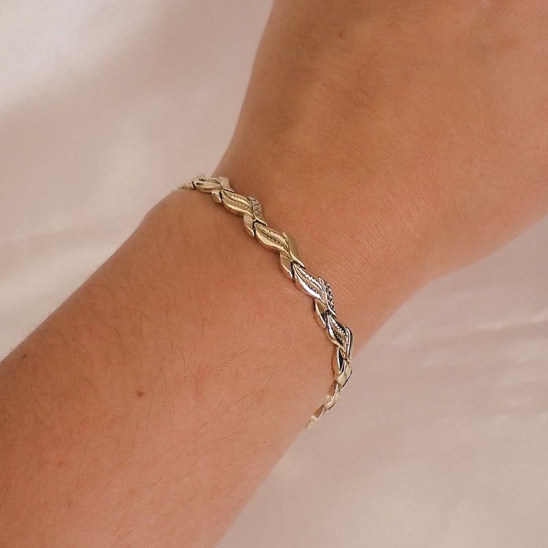 Image 4 of Two-tone gold fantasy link bracelet | 19.5 cm