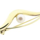 Image 10 of Vintage gold brooch with cultured pearl