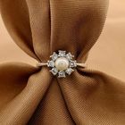 Image 2 of Diamonde White Gold Ring with Pearl & Diamonds