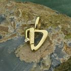 Image 2 of 9 carat abstract pendant with diamond; 0.01 ct.