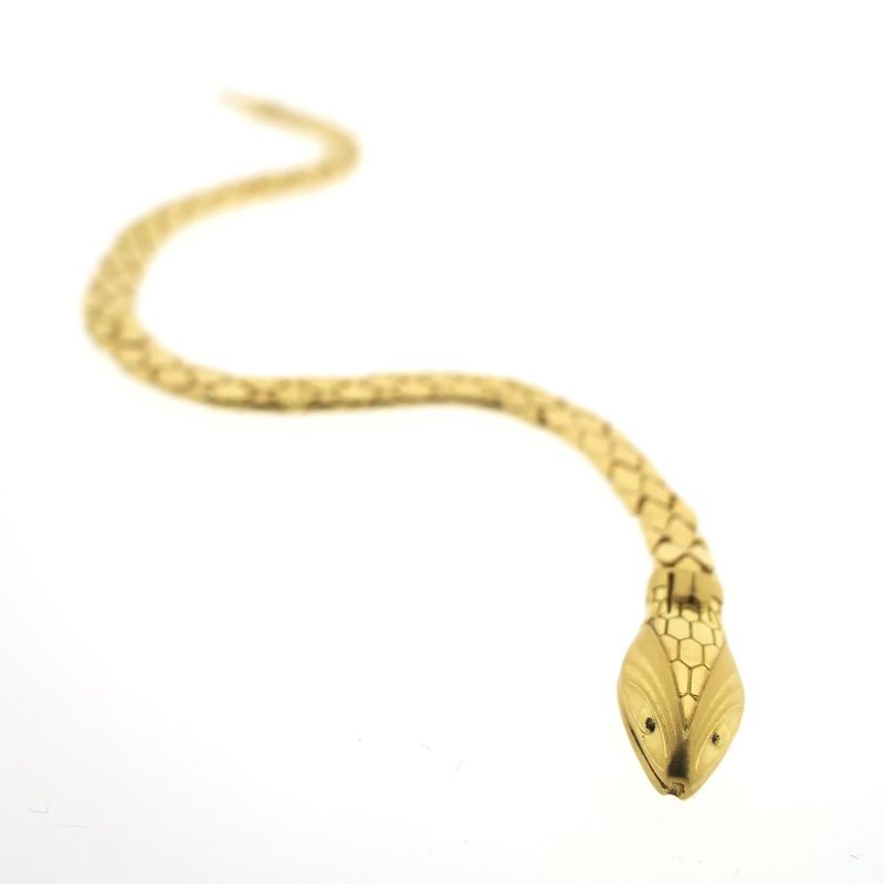 Image 7 of Gold 'Snake' bracelet; 24 carat
