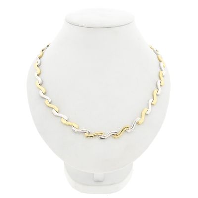 Image 1 of Bicolor Gold Fantasy Link Necklace