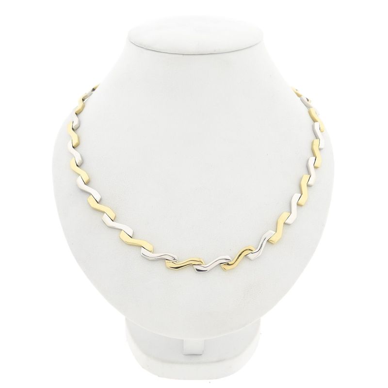 Image 1 of Bicolor Gold Fantasy Link Necklace