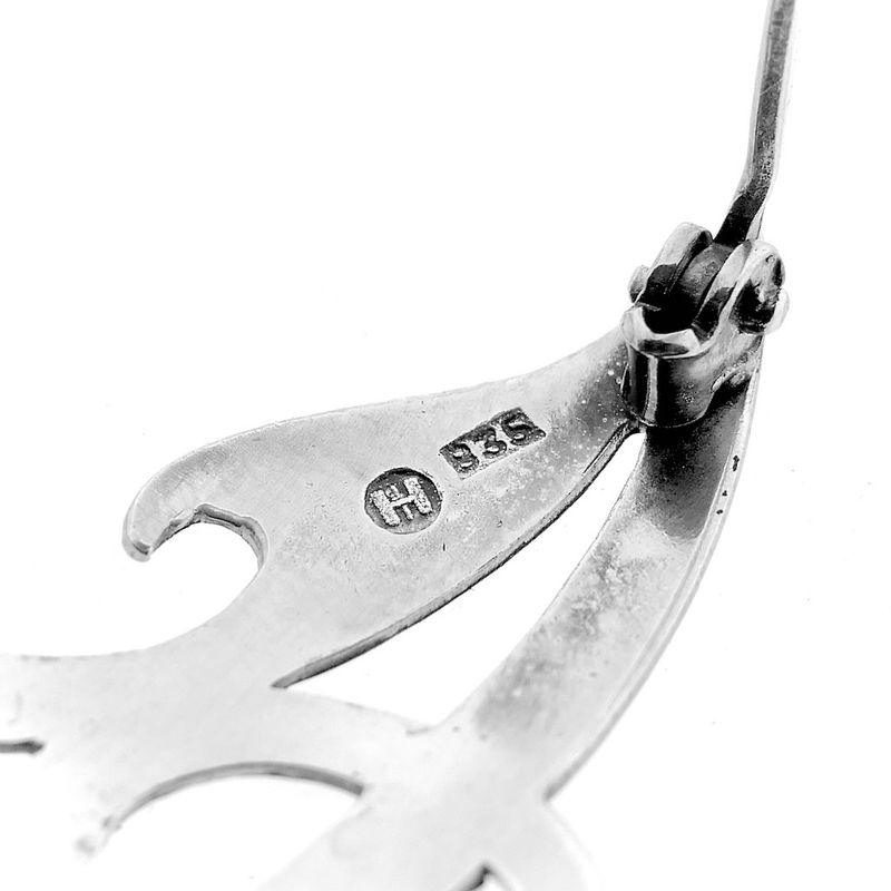 Image 10 of Silver letter brooch; letter A