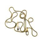 Image 10 of Two-tone gold necklace with fixed pendant and diamond; 0.10 ct.