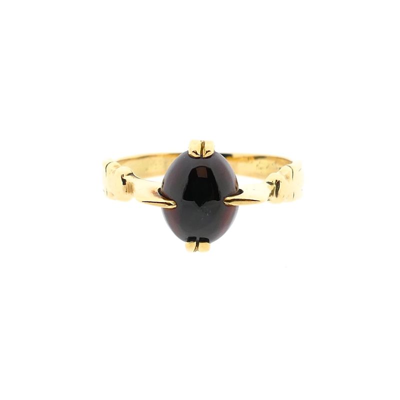 Afbeelding 3 van Vintage gouden ring met granaat