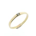 Image 1 of Gold solitaire ring with diamond | 0.02 ct.