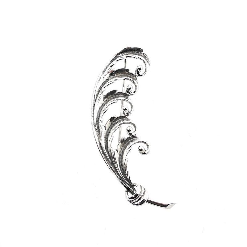 Image 1 of Silver Elegant Feather Brooch