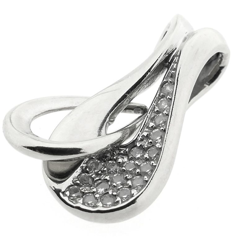 Image 5 of White gold pendant with zirconia