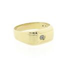 Image 4 of Gold men's signet ring with zirconia
